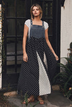 Polkadot & Jean Jumper/Denim Bib Dress