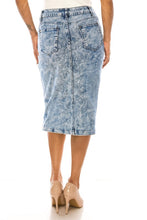 Snow Wash & Stretch Jean Skirt