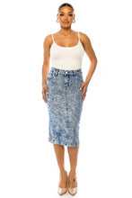 Snow Wash & Stretch Jean Skirt