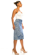 Snow Wash & Stretch Jean Skirt