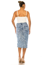 Snow Wash & Stretch Jean Skirt