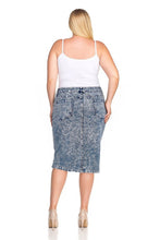 Snow Wash & Stretch Jean Skirt