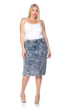 Snow Wash & Stretch Jean Skirt