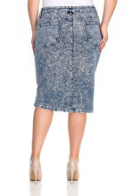 Snow Wash & Stretch Jean Skirt