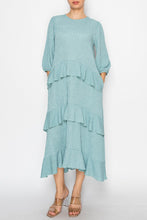 Ruffles & Luxury Dress-Sea Green