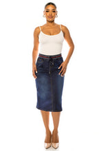 Debbie Jean Skirt- Dark Wash & Tie