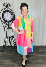 Nina Fashion Blazer- Black/Coral, Pink/Yellow or Green/Pink