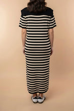 Heather Black & Tan Midi Dress