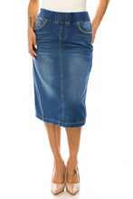 Debbie Jean Skirt-Indigo Wash