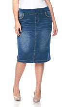 Debbie Jean Skirt-Indigo Wash