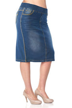Debbie Jean Skirt-Indigo Wash
