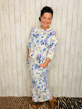 Marissa Ribbed Top- Ivory Floral