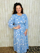 Kayla Blue Dot Dress