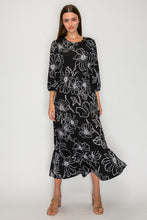 Hannah Tiered Dress- Black & Ivory