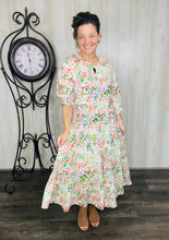 Summer Days Floral Dress- Green Mix