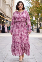 Purple & Floral Chiffon Dress