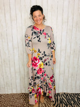 Michella High Low Dress-Mauve Floral