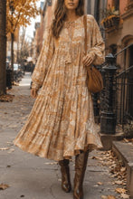 Cheri Taupe Tiered Dress