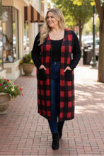 Buffalo Plaid Cardigan (White or Red)