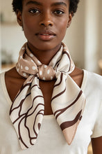 Floral & Polkadot Beige Scarf