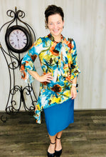 Once Upon A Time Tunic- Teal Floral