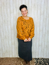 Distressed Camel Colored Leopard Fashion Sweater