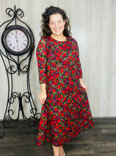 Brenda Red Floral Dress