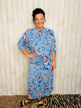 Marissa Ribbed Top- Blue Floral