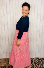 Tonya Navy & Red Plaid Dress