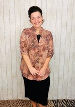 Jessica Floral & Latte Tunic