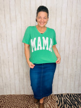Mama Ribbed Top-Kelly Green