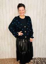 Adorable Hearts Cardigan Sweater- Black or Cream