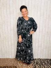 Hannah Tiered Dress- Black & Ivory