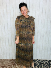 Animal Print & Sequin Overlay Dress