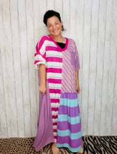 Purple Multi-Print T-Shirt Dress