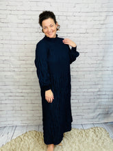 Ruffles & Class Dress- Navy