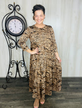 Selena Ruffle Dress- Animal Print
