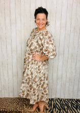 Day In The Park- Brown Floral Dress