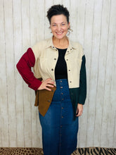 Corduroy Color Block Shacket
