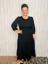 Mallory Black Textured Dress