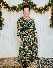 Katie Olive Leopard Print Dress