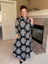 Power On The Day Dress-Black & Cream