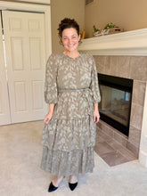 Tammy Lacy Detail Ruffle Dress-Stone