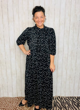 Power On The Day Dress-Black Polkadot