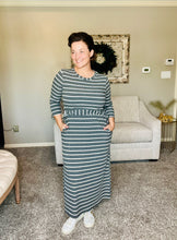 Ribbed Lounge Dress- Charcoal