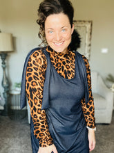 Leopard Mock Neck Top