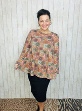 Dani Puff Sleeve Geometric Knit Top