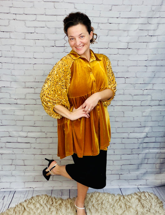 Gold Shimmer & Shine Top