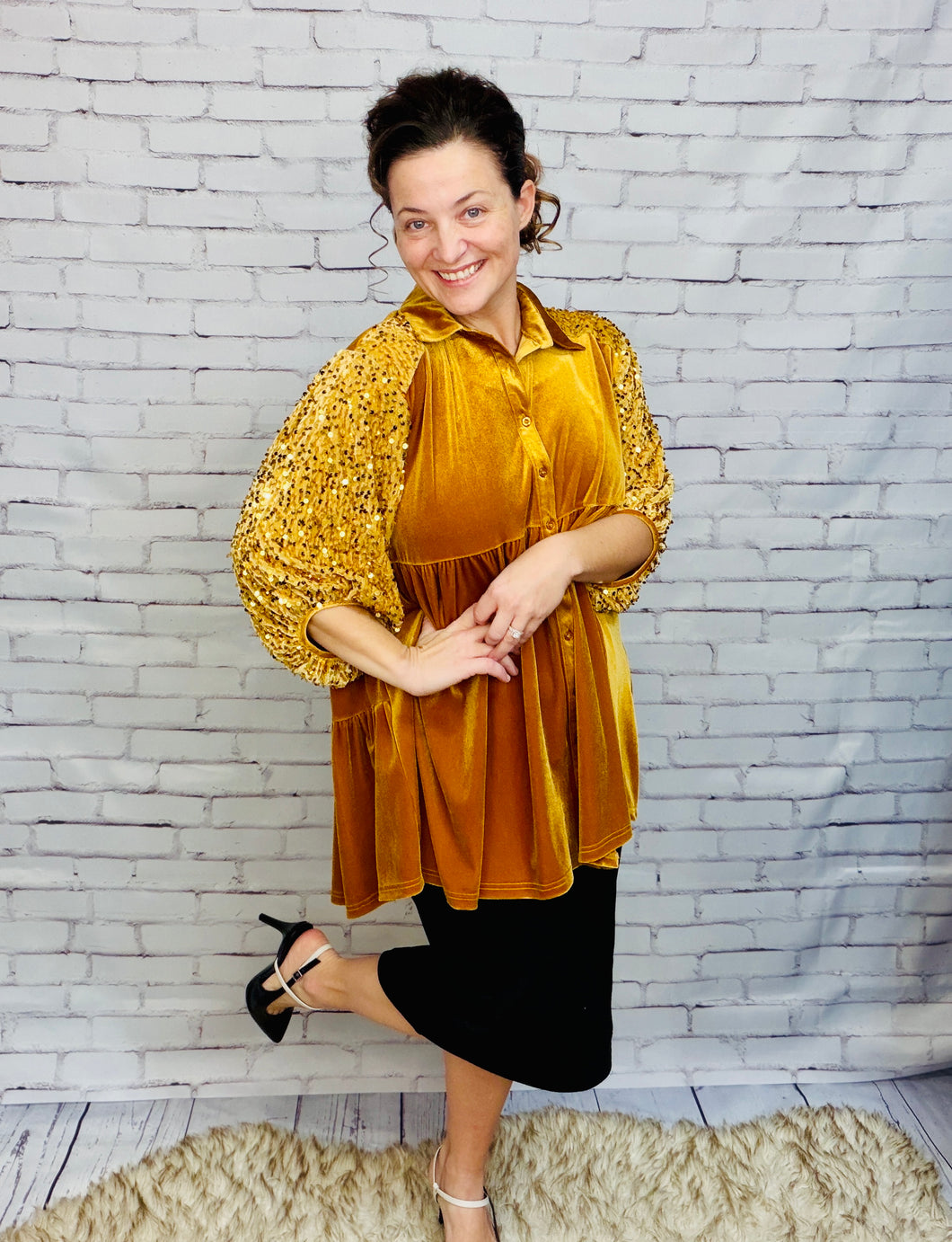 Gold Shimmer & Shine Top