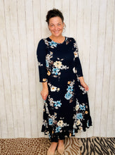 Handkerchief & Navy Floral Dress